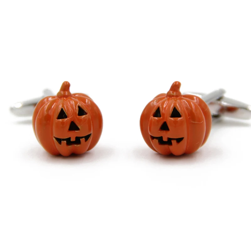 WHOLESALE Men's Fashion Christmas Cufflinks Cuff Links High Quality Luxury Halloween Pumpkin Style Jewelry for Mens Shirts