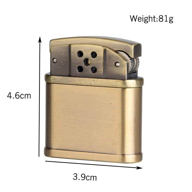 Kerosene Lighter Windproof Grinding Wheel Metal Flame Lighter Refillable Retro Cigarette Petrol Lighter Gift For Men