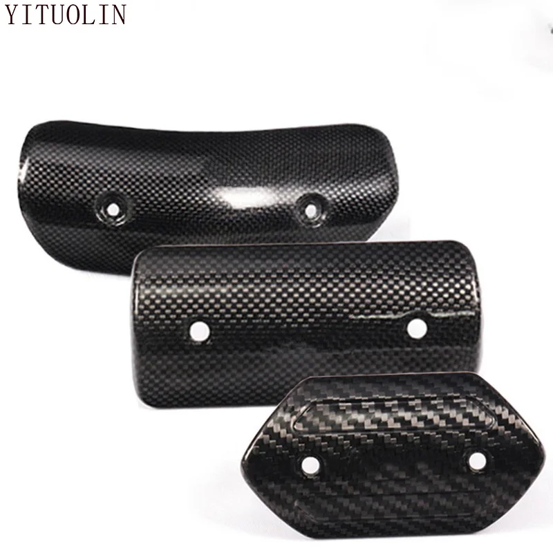 Moto Exhaust Motorcycle Muffler CARBON FIBER Anti-Scalding Cover For YAMAHA PW 50 TRACER 900 GT X MAX NEOS R6 2018 DRAGSTAR 1100