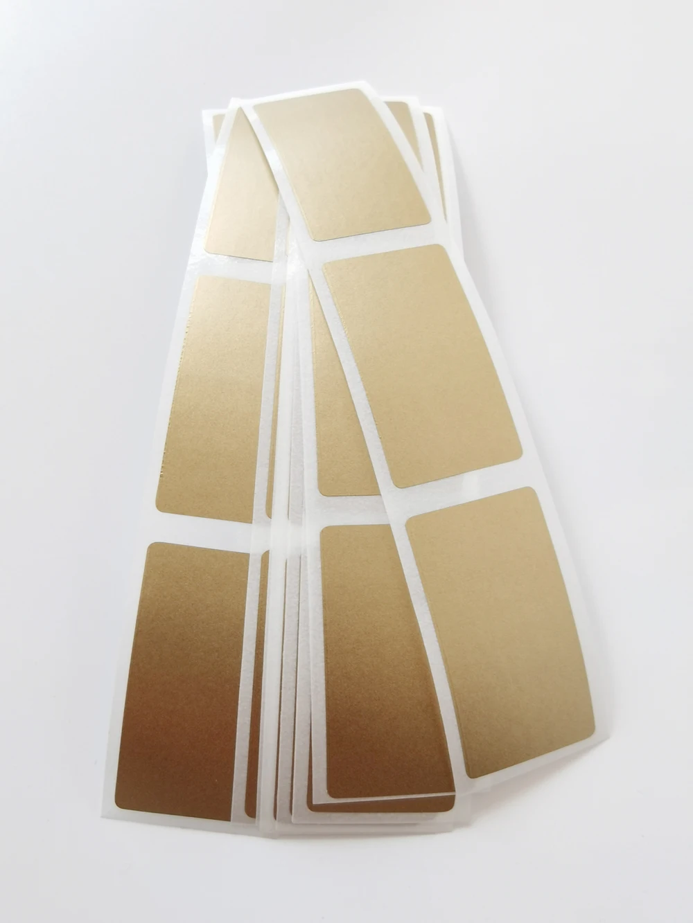 Drop Shipping Small Pack 100pcs 23x42mm Shinny Silver Scratching Sticker Manual Game Card Paintcoat