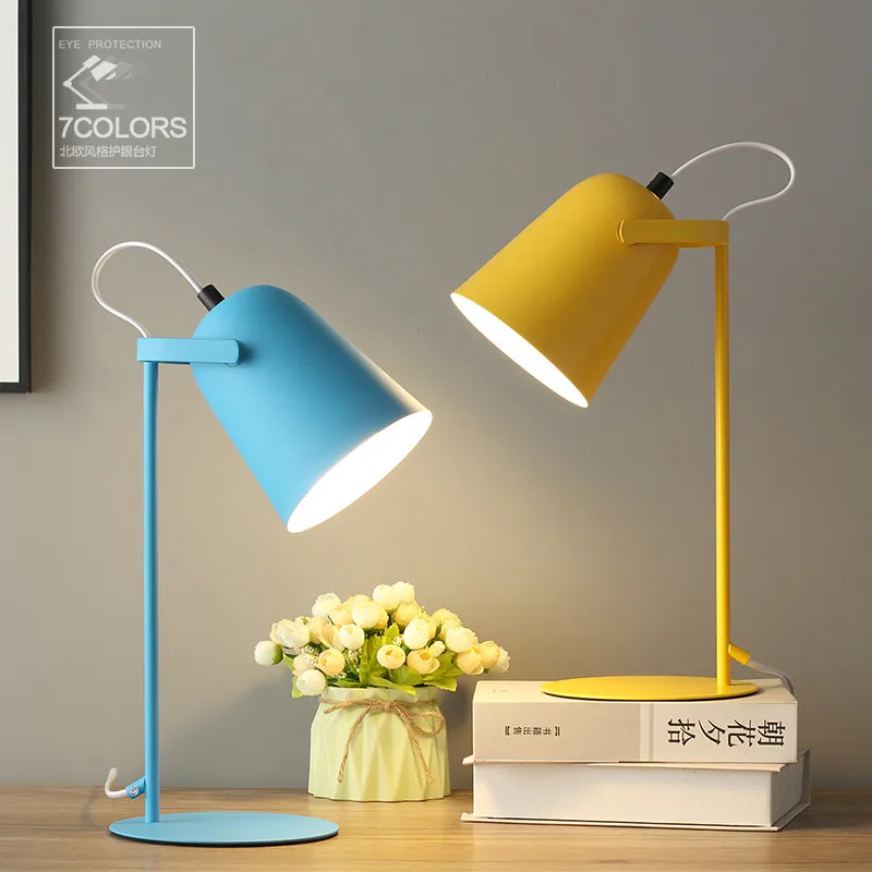 

Office reading bedside home bedroom study lighting Nordic modern creative decorative table lamp turntable table lamp LB121912