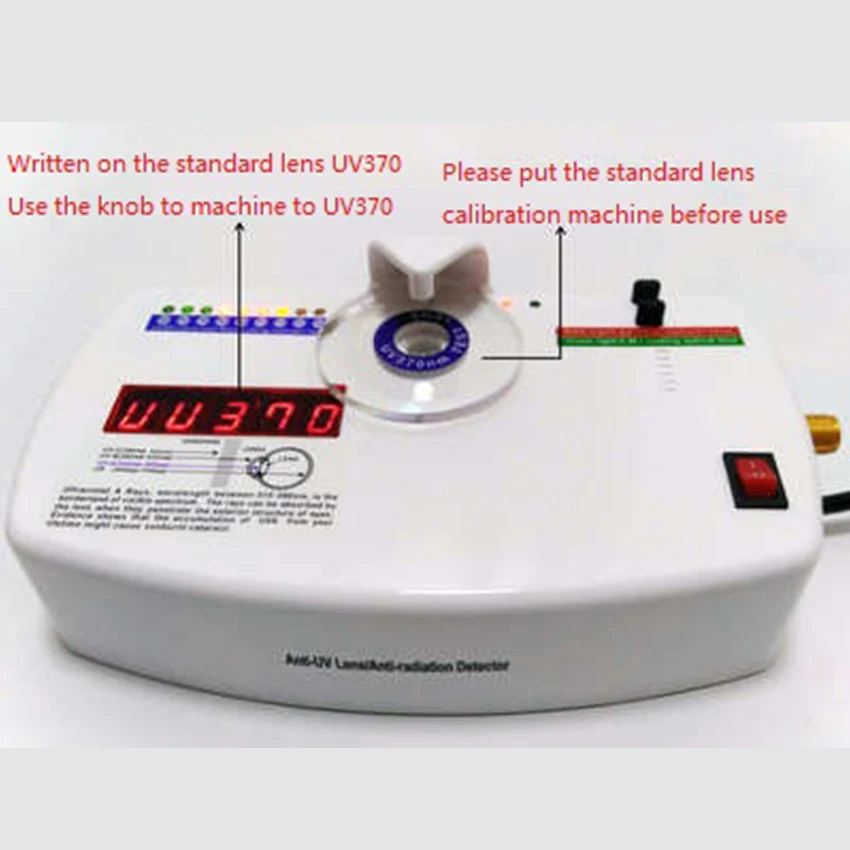 Тестер для линз UV400, Ультрафиолетовый тестер для линз, оборудование для тестирования, регулировка длины волны