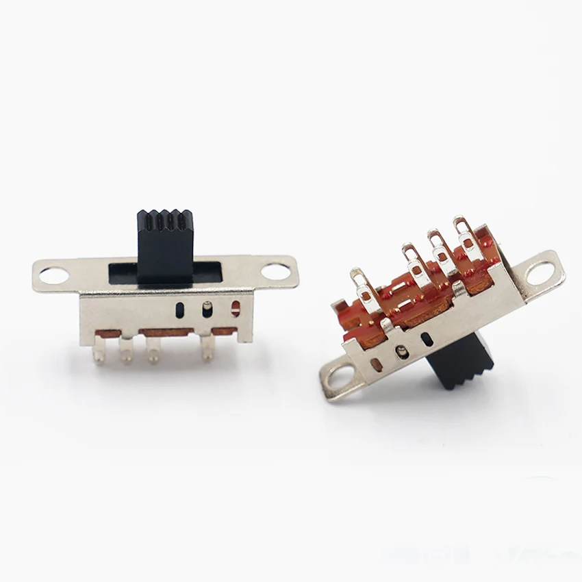 100PCS/Lot SS23E04 SS-23E04-G5 Slide Toggle Switch 2P3T 8PIN  3-Position 5MM Vertial-Type