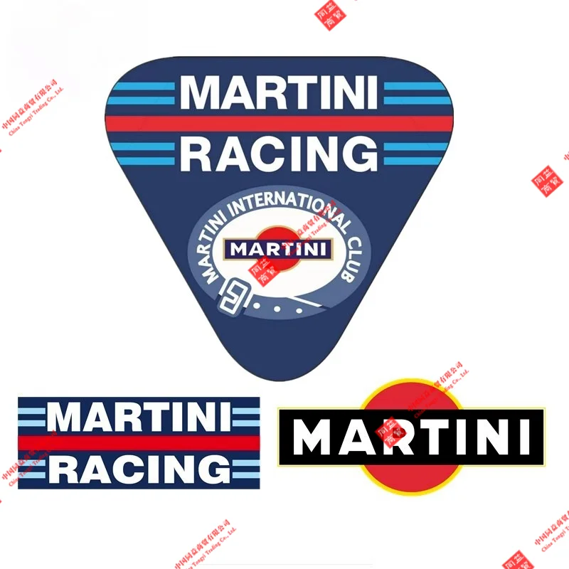 Kreative MARTINI Sonnenschutz Zeichen Auto Aufkleber Auto Motocross Racing Off-road Laptop Stamm Helm PVC Aufkleber Aufkleber Dekor