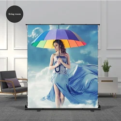 60-100inch ALR Portable Pull Up Floor Stand Projection Screen with Tab-Tension 16:9 / 4:3 for Office Home Exhibition Outdoor
