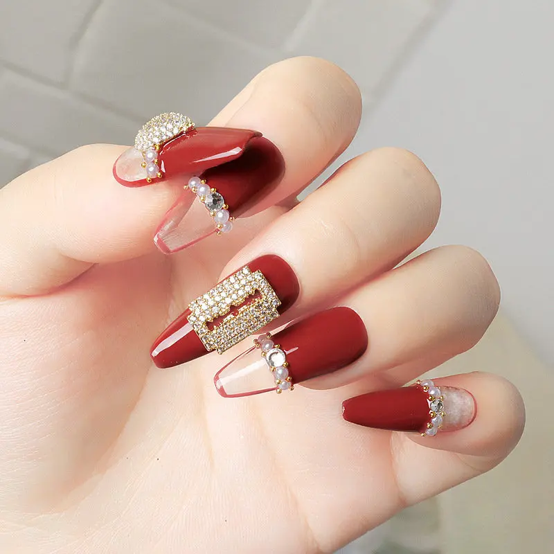 10 stks/partij Diamant Cirkel Liefde Zirkoon Kristallen Legering Steentjes Sieraden Nail Art Decoraties Nagels Accessoires Charms Supplies