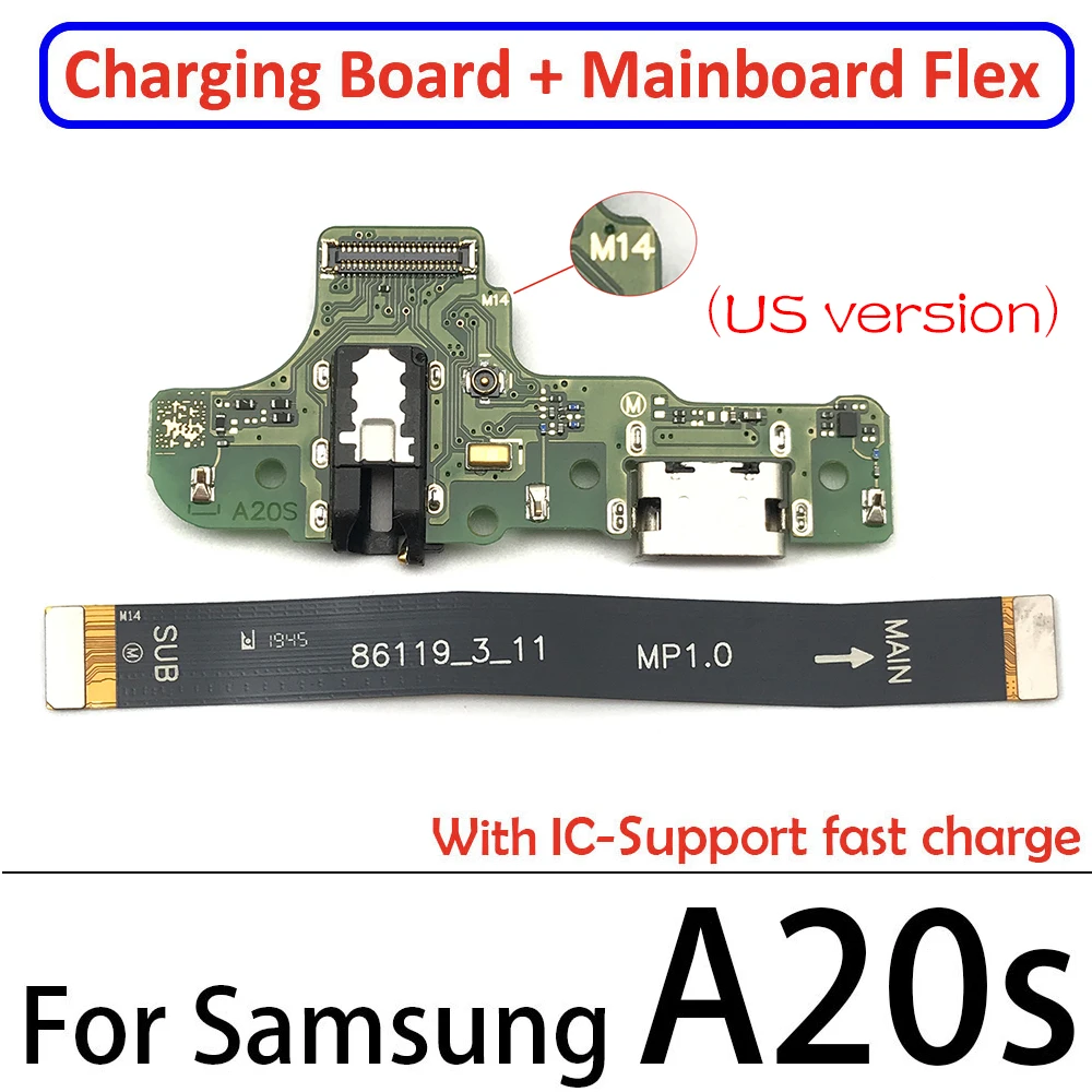 NEW USB Charging Port Dock Board Connector Main Motherboard Flex Cable For Samsung A10S A20S A30S A21S A31 A41 A51 A71