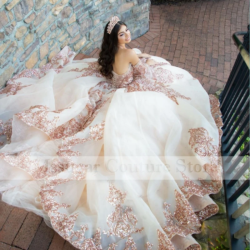 2021 Stunning Cinderella Quinceanera Dresses Sweetheart Applique Ball Gown Sweet 16 Dress Formal Prom Dress