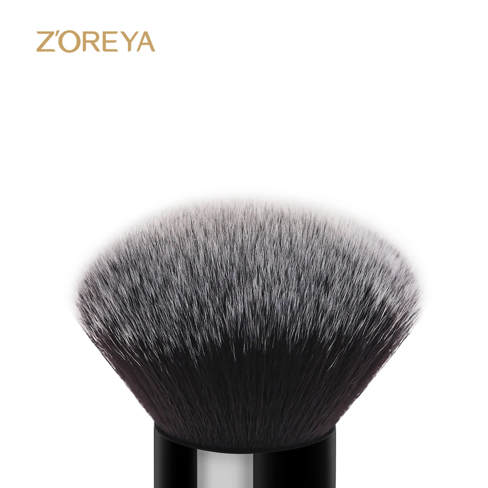 1Pc Kabuki Brush High Quality Soft Dense Black Synthetic Hair Powder Foundation Blusher Contour Makeup Brushes