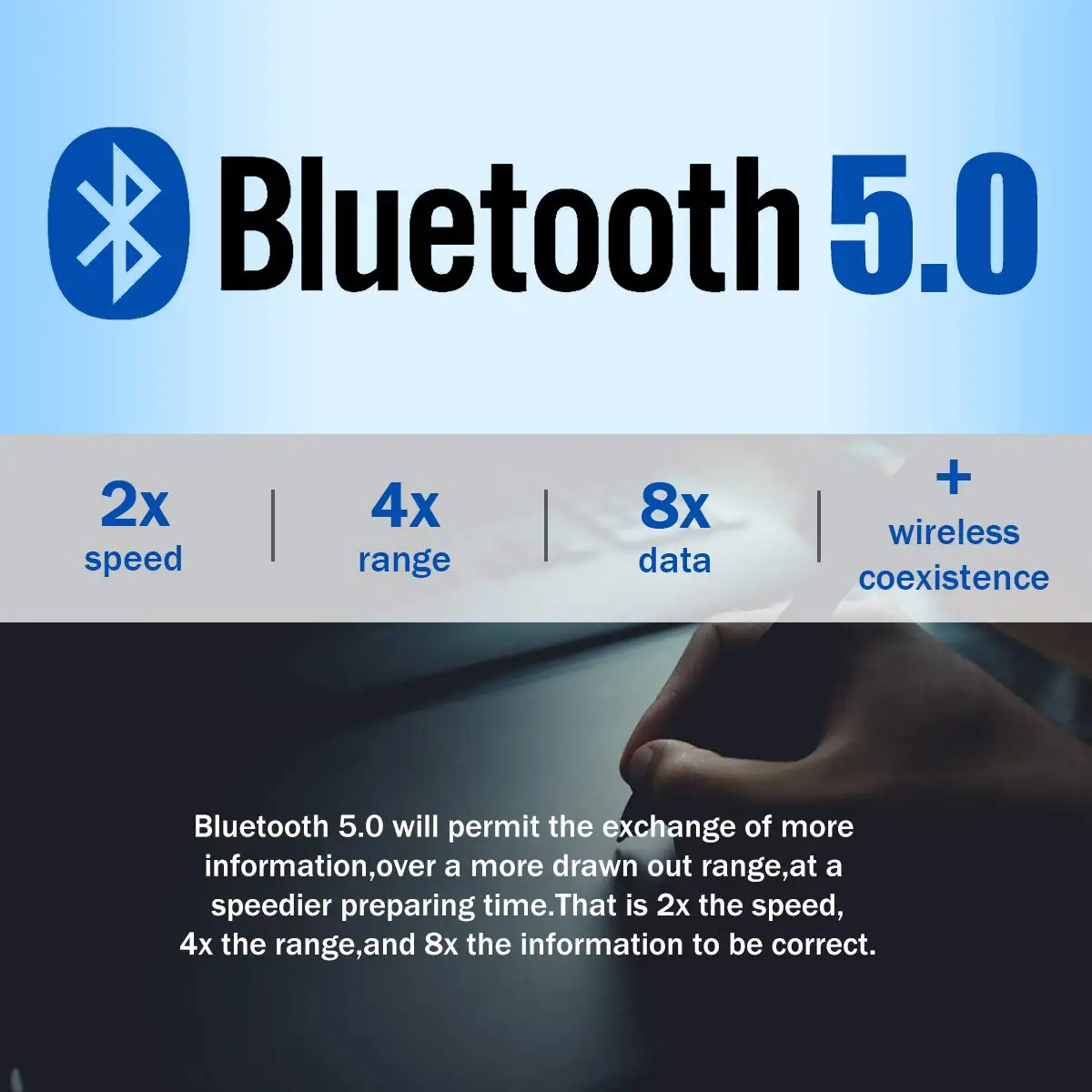 USB Bluetooth 5.0 Bluetooth 5.0 Adapter Receiver Wireless Bluethooth Dongle 4.0 Music Mini Bluthooth Transmitter For PC Computer