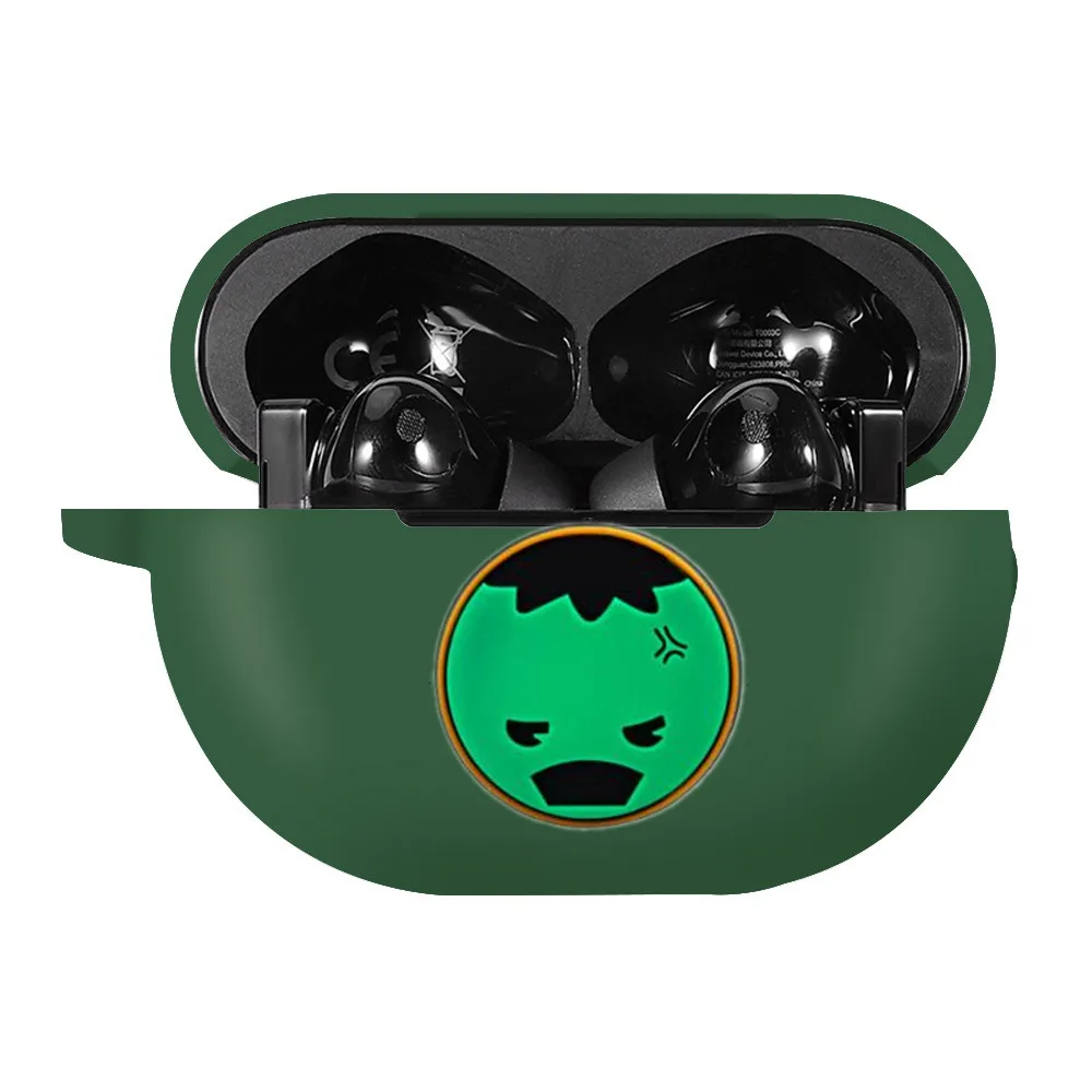 Мультяшный чехол для наушников Marvel для Huawei Freebuds Pro 2 3, силиконовый защитный чехол для беспроводных Bluetooth наушников с крючком