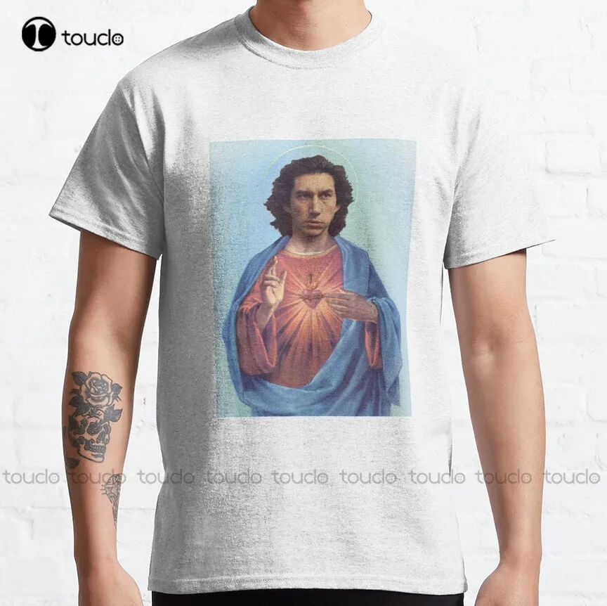 Adam Driver Jesus Kylo Kylo Ren Jesus Ben Solo Classic T-Shirt Funny T Shirts For Men Adult Humor Custom Aldult Teen Unisex