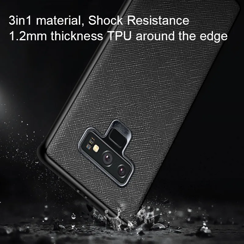 Case for Samsung Galaxy Note 9 Case TPU Around The Edge Protection Perfect High Quality PU Leather