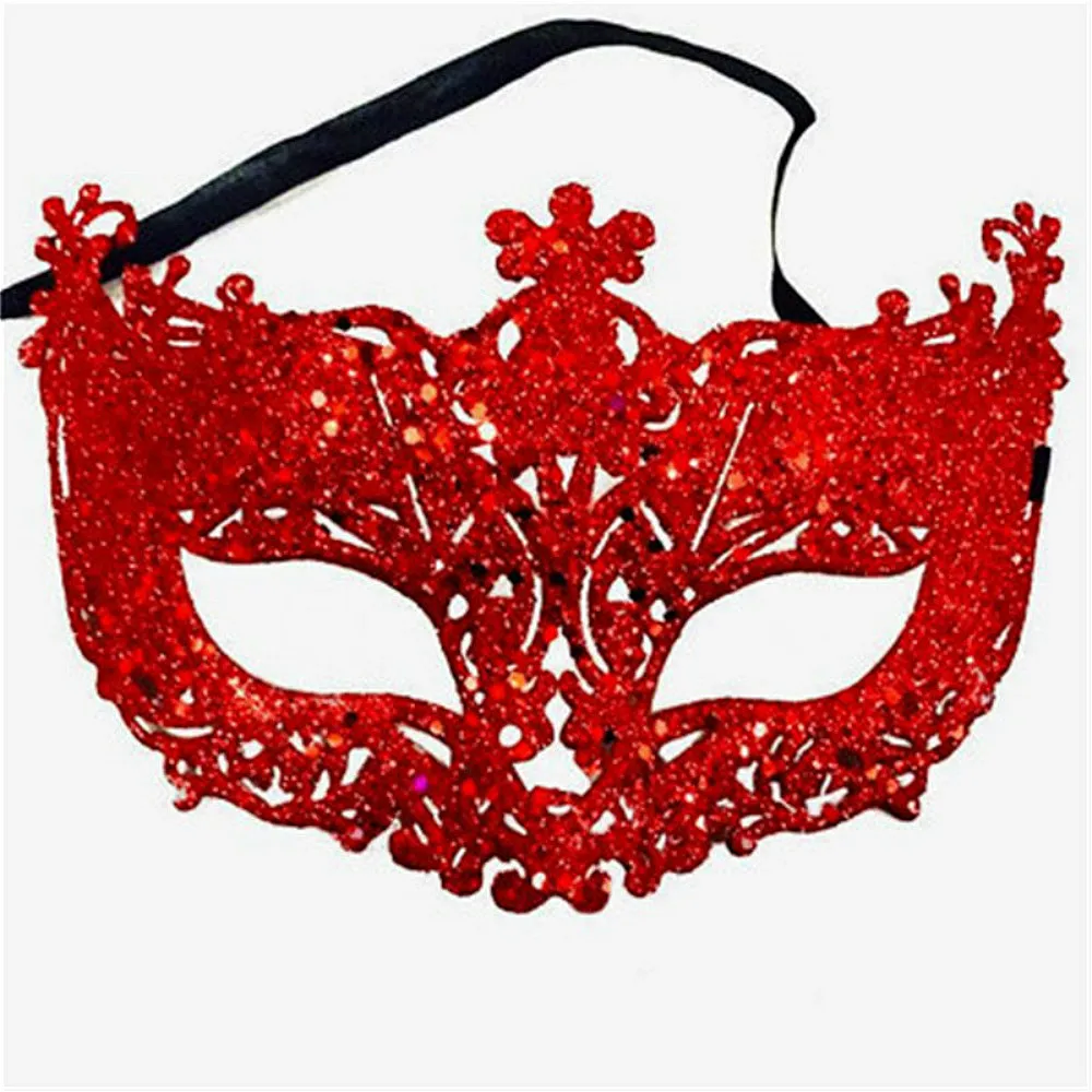 Cosplay Face Covers Party Mask Glitter Shinny Women Ribbon Mysterious Eye Cover For Masquerade Luxury Venetian Mask Halloween