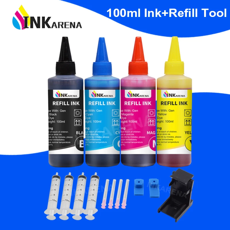 Printerinkt voor HP 304 XL Inktcartridge Voor HP 301XL 301 300 302 303 XL 901 350 351 650 Voor HP 62 65 61 680 63 Refill Ink Kit