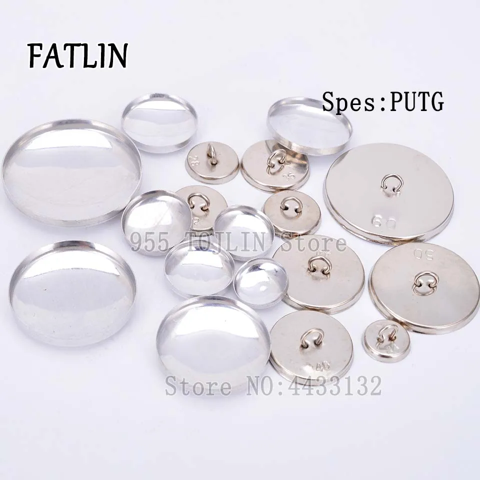 500Sets 20L-50L Iron back bottom PU Fabric Covered Buttons Scrapbooking Covered Round Combined Buttons For DIY Sofa Accessories