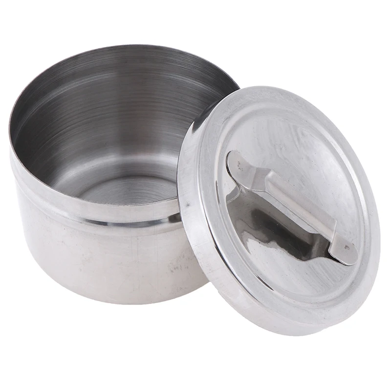 1 Piece Medical Alcohol Round Box 304 Stainless Steel Cotton Can Barrel Laboratory Instruments And Tools Storage Tank With Cover