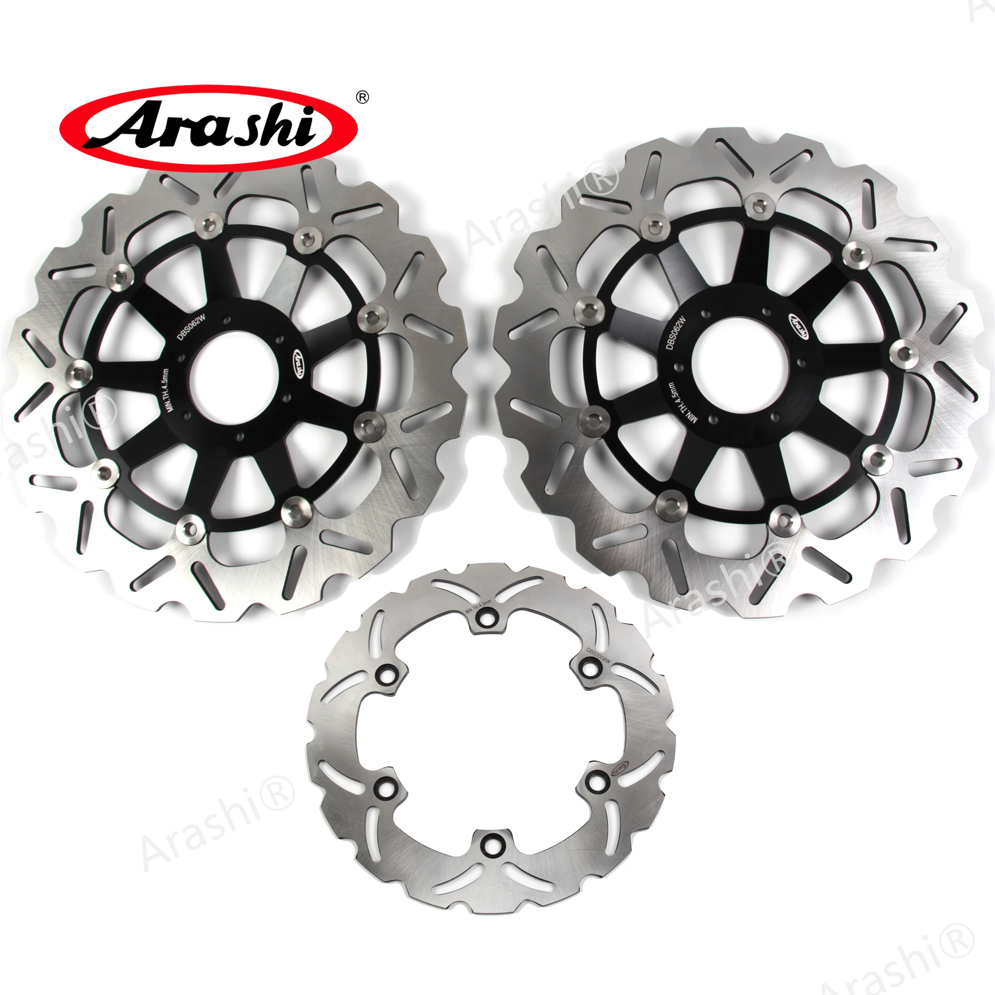 Arashi 1 Set Front Brake Rear Brake Disc Rotor For HONDA CBR1100XX CBR 1100 XX 1999 2000 2001 2002 2003 2004 2005 2006 2007