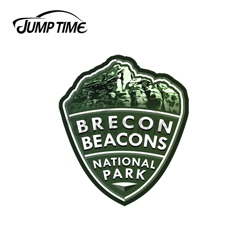 JumpTime 13 x 6cm Brecon Beacons National Park Vintage Camper Auto Bumper Window Car Stickers Waterproof Occlusion Scratch Decal