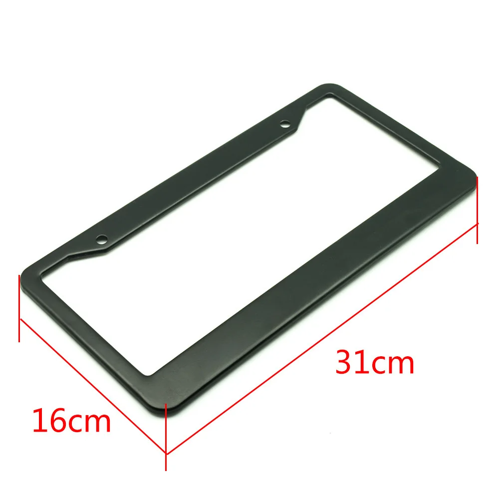 1 PC American Standard Stainless Steel License Plate Frame United States Canada Black Silver Car Number Frame Holder With Screws