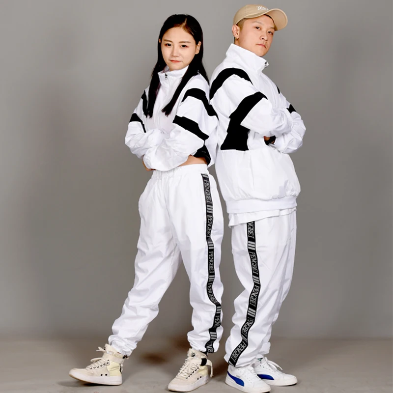 New Hip Hop Dance Costumes Female Street Dancewear Men Jazz Dancing Performance Clothing Adults Modern Stage Outfit DN5384 image 4