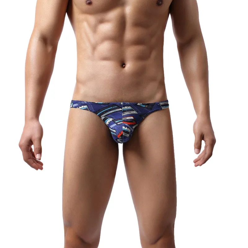 Áo Quần Lót Quần Sịp Ngụy Trang Xanh Dương Sexy Nam Ngắn Gọn Trượt Cueca Masculina Quần Lót Nam Calcinha Đồng Tính Thấp Eo Quần Lót