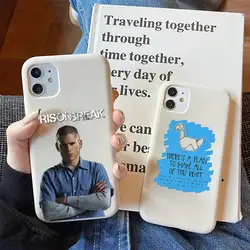Prison Break Phone Case Soft Solid Color for iPhone 11 12 13 mini pro XS MAX 8 7 6 6S Plus X XR