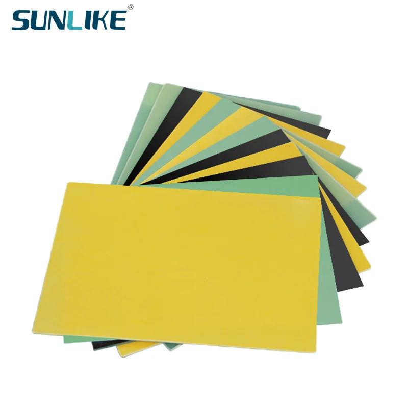 Black Yellow Green Glassfibre Template Board Sheet Epoxy Glass Fiber G10  For Diy Knife Handle Material 250x200mm