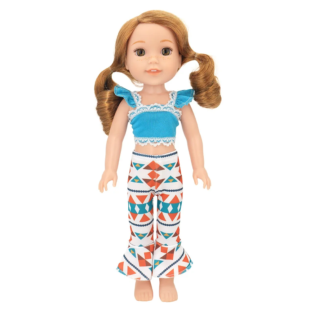 Doll Clothes Princess Dress Suits Pants For 14 Inch Wellie Wisher & 32-34 Cm Paola Reina Doll,College Style Summer Swimsuit,Gift