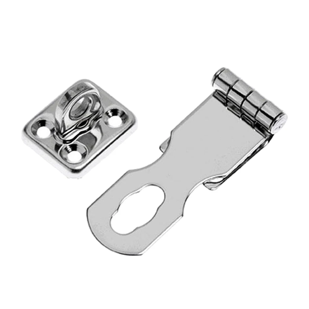 Marine Boat Stainless Steel Safety Hasp, Swivel Door Clasp, 70mm 2.8-Inch padlock hasp door clasp gate lock latch swivel safety