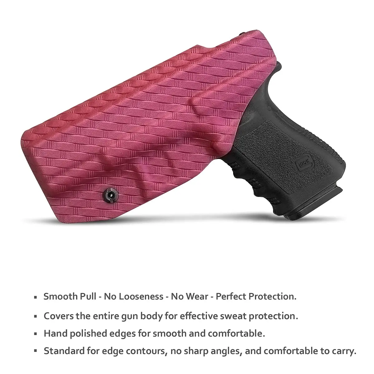 غلوك 19 الحافظة IWB Kydex ألياف الكربون مخصص صالح: غلوك 19 19X/غلوك 23/غلوك 25/غلوك 32/غلوك 45 (الجنرال 3 4 5) مسدس