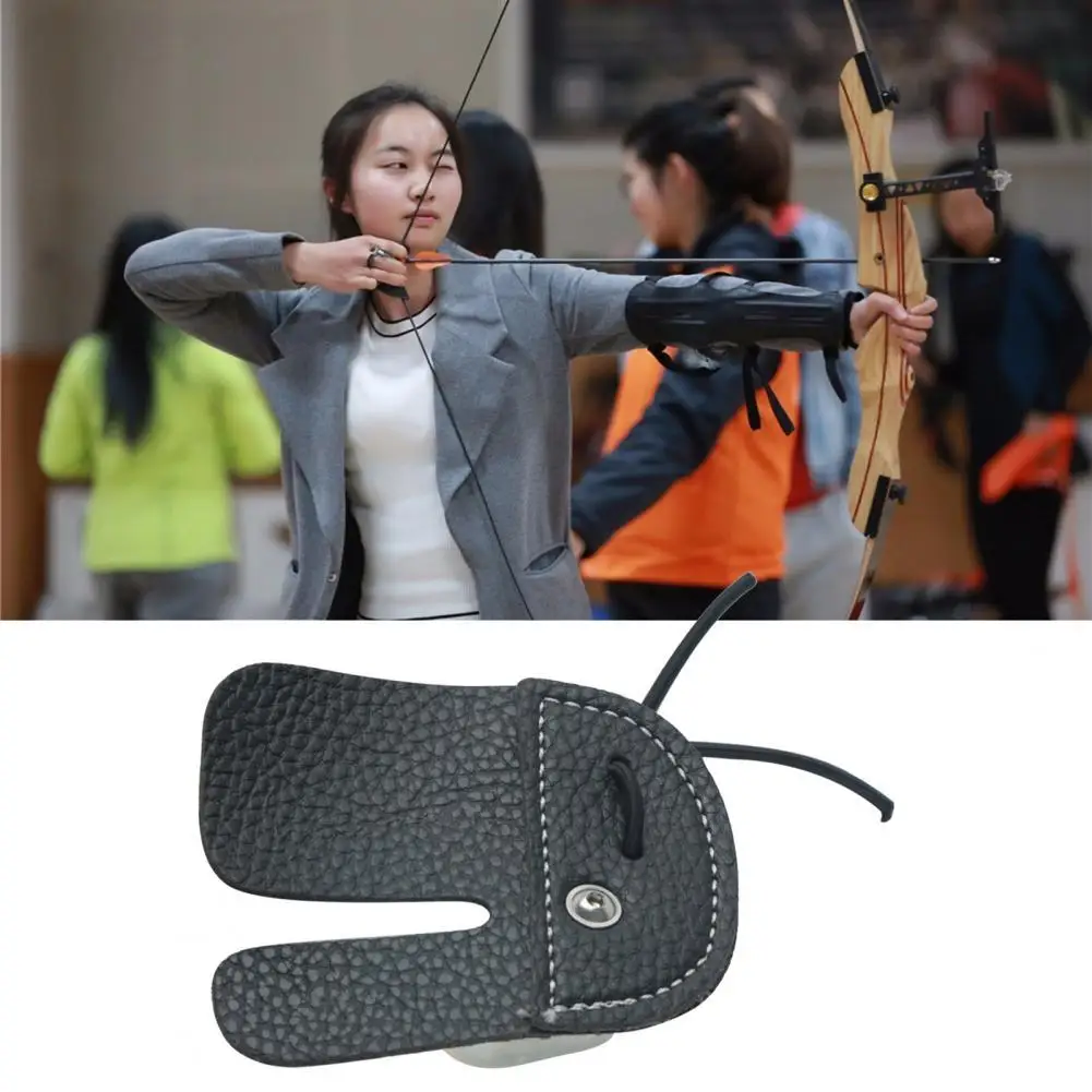 Archery Finger Tab Anti Slip Exquisite Appearance Shooting Practice Gear Finger Protect Guard Archery Finger Tab for Training