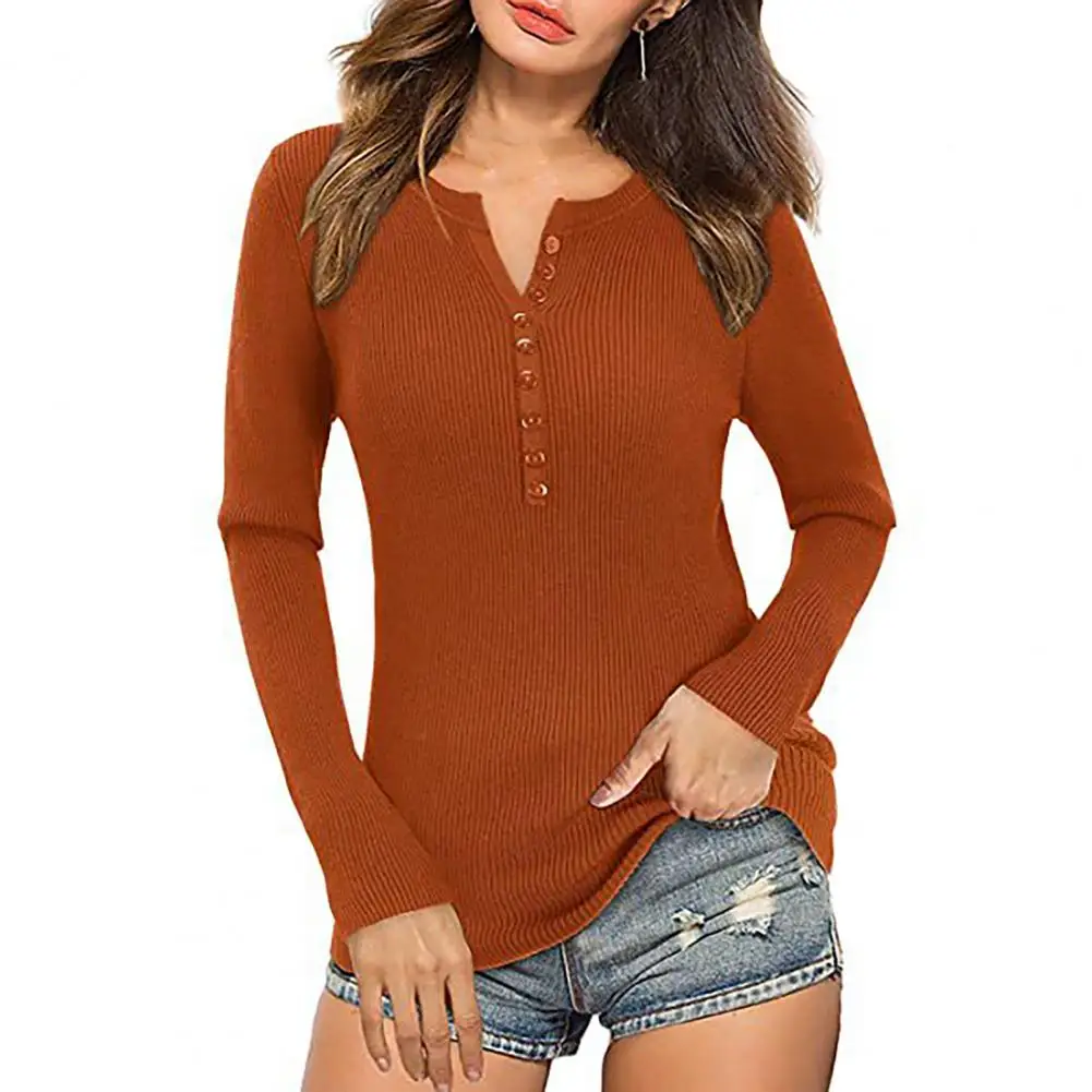 Solid Color Long Sleeve Top Women T-Shirts Autumn V Neck Tshirts Women Slim Pullover Tees Top femme tshirts футболка женская