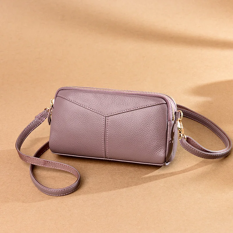 100% Genuine Leather Women Shoulder bags Cowhide Women Handbags High Quality Female Wallet Fashion Luxury Ladies Messenger Bags