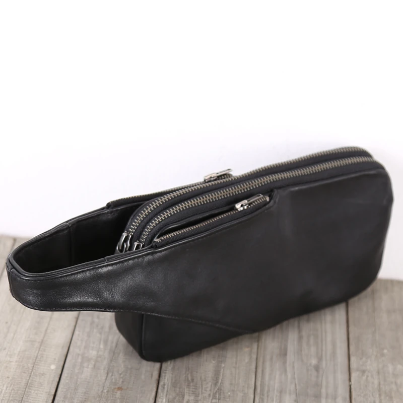 Alisara Clutch Bag Male First Layer Cow Leather Top End Men Zipper Long Wallets Casual Cell Phone Purses Organizer Mini Hand Bag