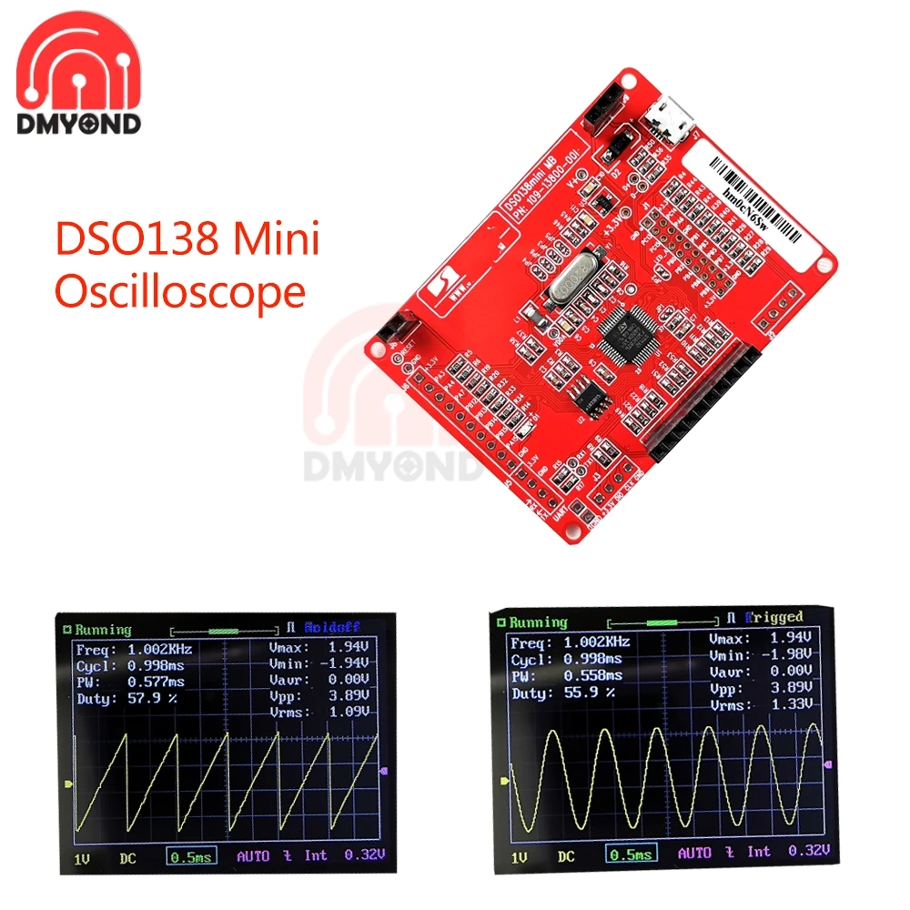 DSO138 Mini Oscilloscope Basic Kit Digital Oscilloscope DIY Kit SMD Parts Pre-soldered Electronic Learning Set 1MSa/s