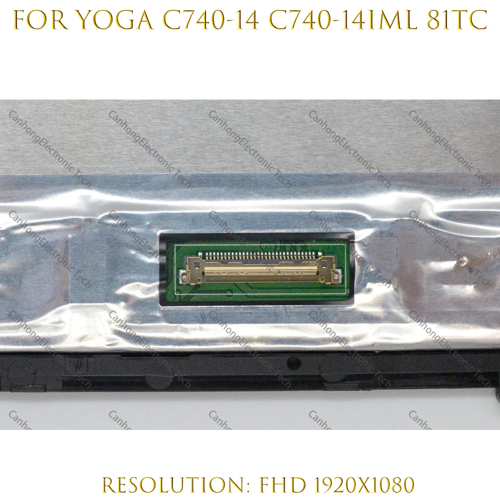 Imagem -03 - Original 14 para Lenovo Yoga C740 14 C74014iml 81tc Display Lcd Montagem da Tela de Toque Painel Substituição do Portátil 5d10u55853