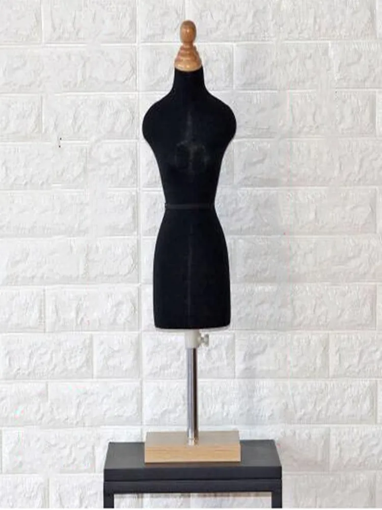 Female Dress Form Mannequin for Sewing Clothes Model,Busto Dresses Form, Standard 1:4 Scale, Bust Can Pin, Black, C760F, 1Pc