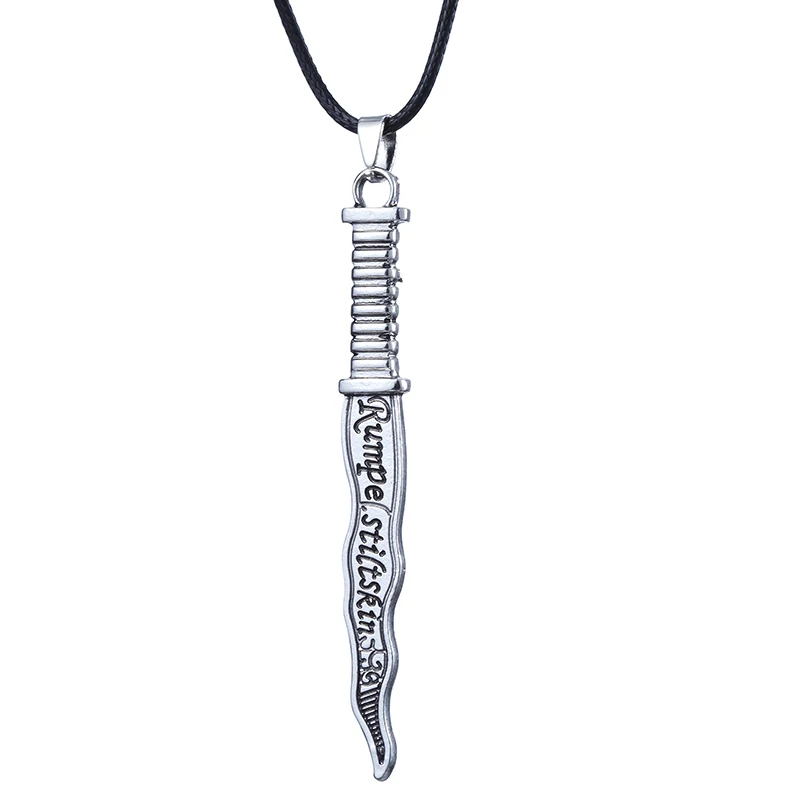 Fashion Jewelry New Snow White Once Upon A Time Rumpelstiltskin Dagger Pendant Necklace For Women