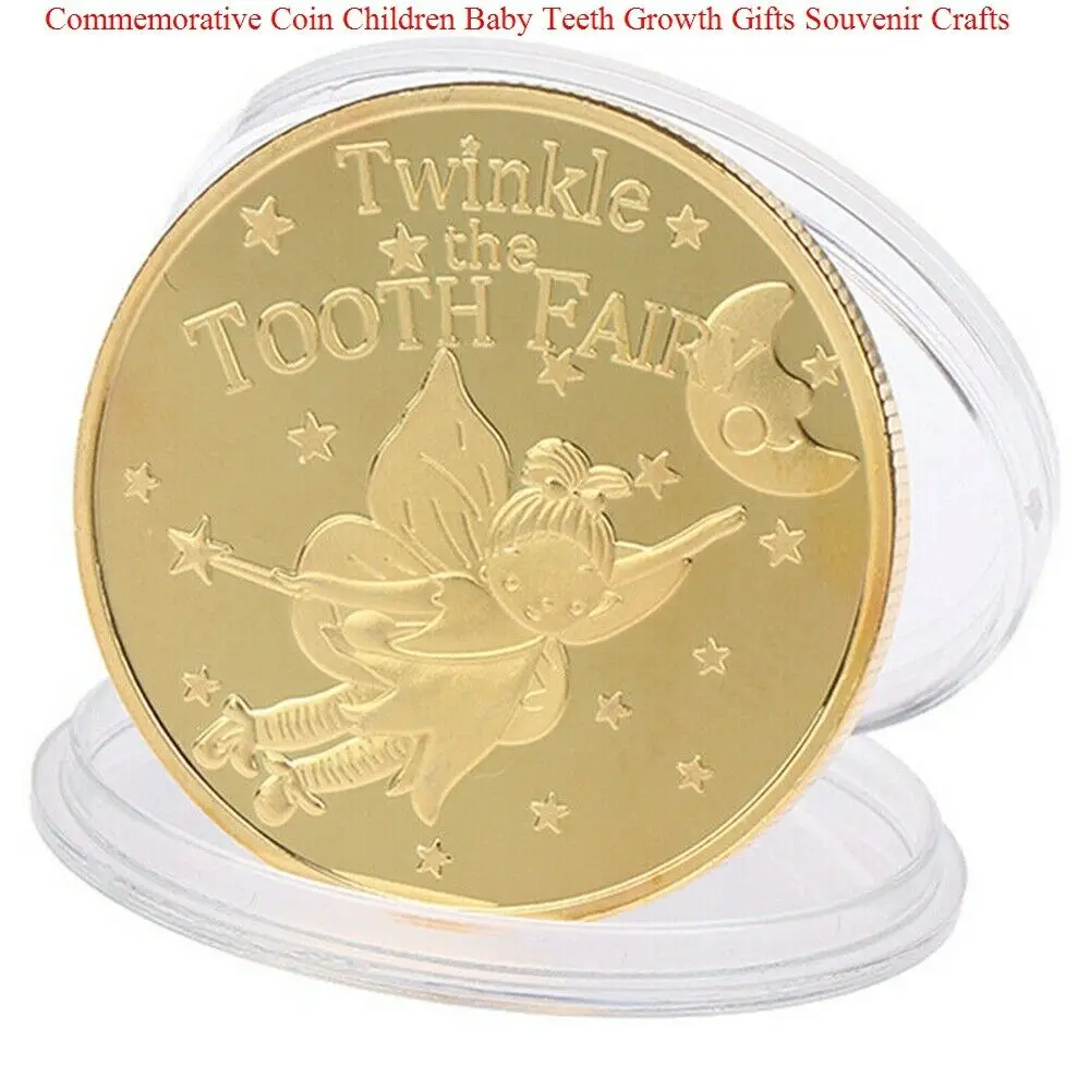 Twinkle the Tooth Fairy Coin Commemorative Coin Children Baby Gifts Souvenir for Art&Collectible Business Gift HG14308