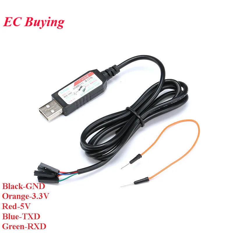 CH340 CH340G USB to TTL Module Serial Port Upgrade Download Cable RGB Indicator 5 Line Wire Output 3.3V 5V STC