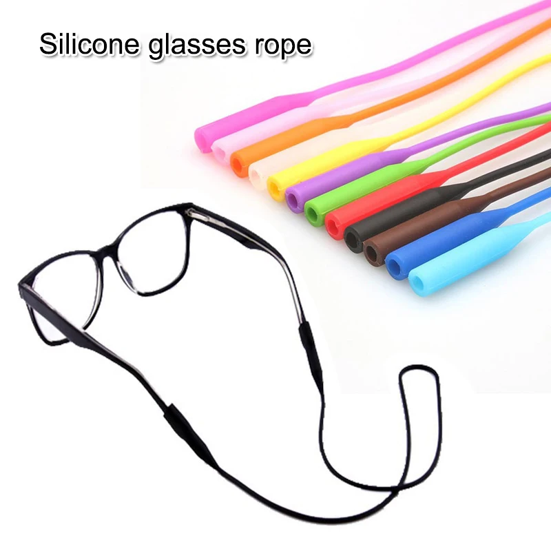 

56cm Silicone Glasses Chain Strap Cable Holder Neck Lanyard for Reading Glasses Keeper NIN668