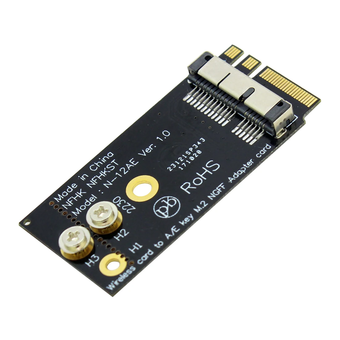 

BCM94360CS2 BCM943224PCIEBT2 Wireless Card to M.2 Key A/E for NGFF m2 key Adapter Converter Card Module for Mac OS Computer