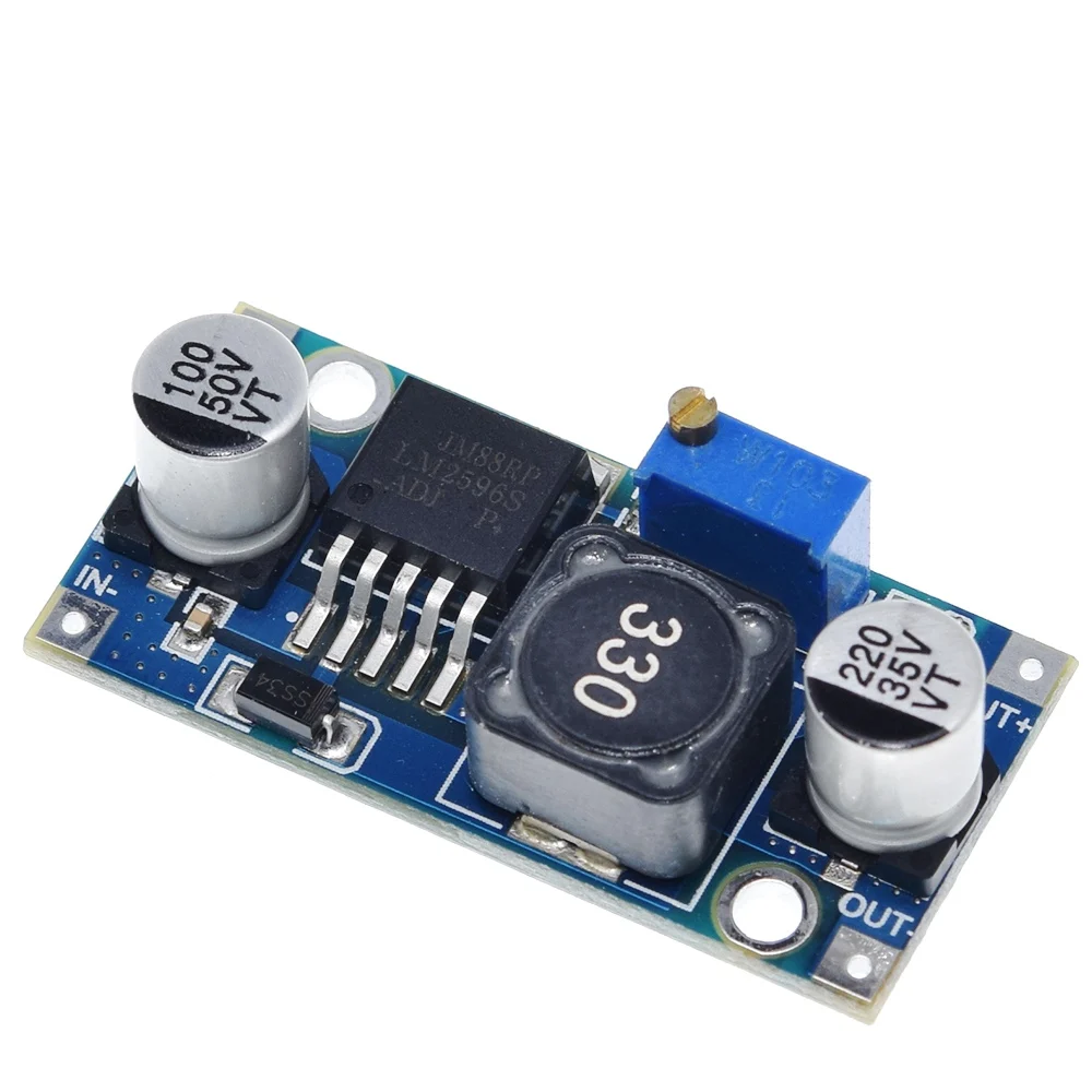 LM2596 Power Converter Step Down Module DC-DC 1.5V-35V Regelbare Voeding 3.3V/5V/12V/24V