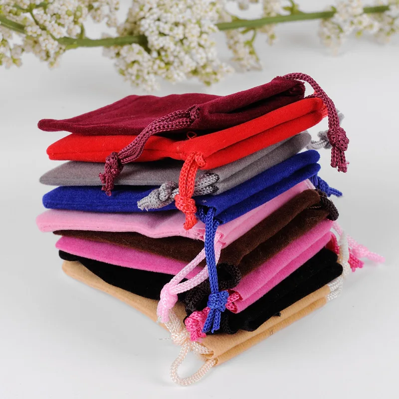 10Pcs 5x7cm Jewelry Packing Soft Velvet Bag Drawstring Bag & Pouches Jewellry/Candy Bags Dropshipping For Small Businesses