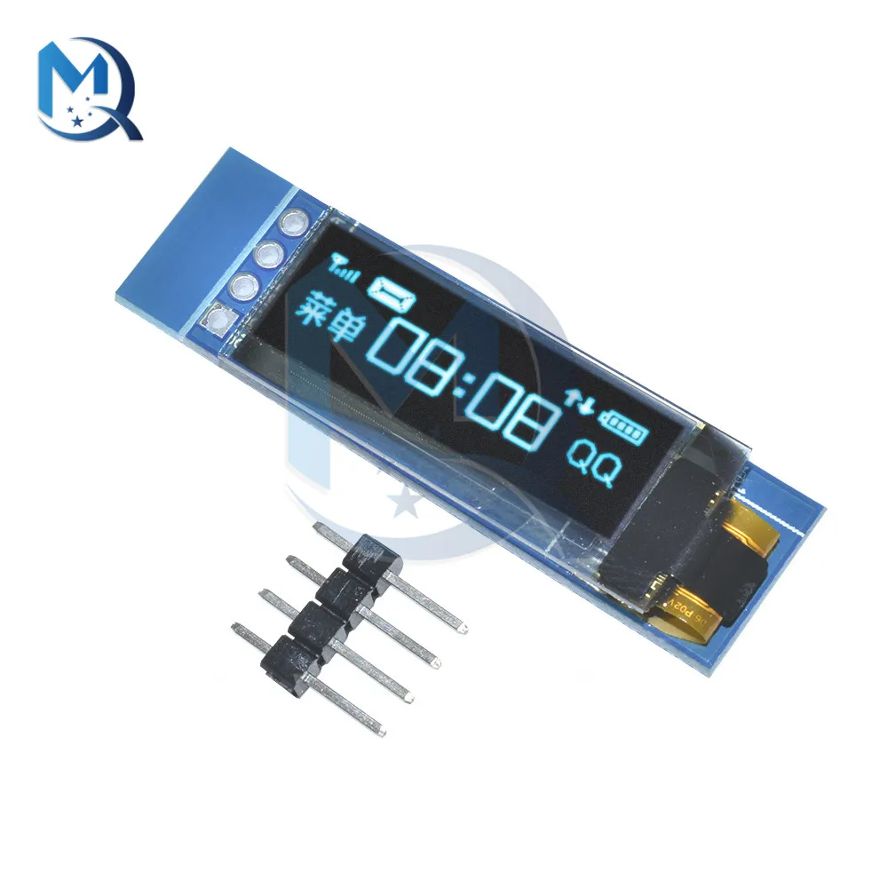 4PIN 0.91inch IIC I2C OLED Module Blue White Color 128X32 Resolution OLED LCD LED Display Module Driver for Ardunio