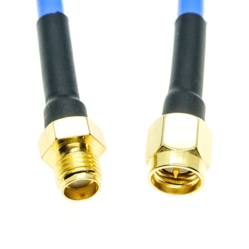 SMA female to SMA male Connector RG405 RG-405 Semi Flexible Coaxial Cable  0.086"  Blue image 5