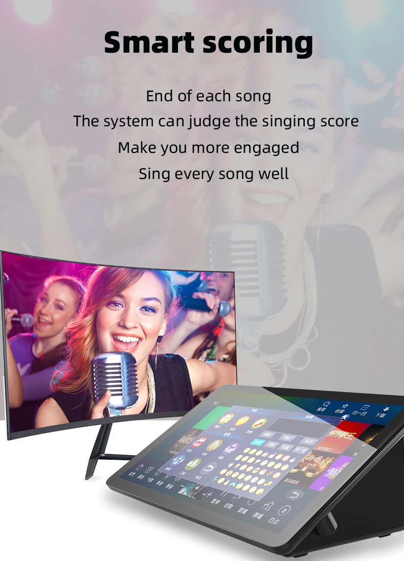 Máquina de karaoke 2022, reproductor de karaoke todo en uno con pantalla táctil de canciones de YouTube, actualizaciones de canciones en la nube, adecuado para fiestas familiares de bar