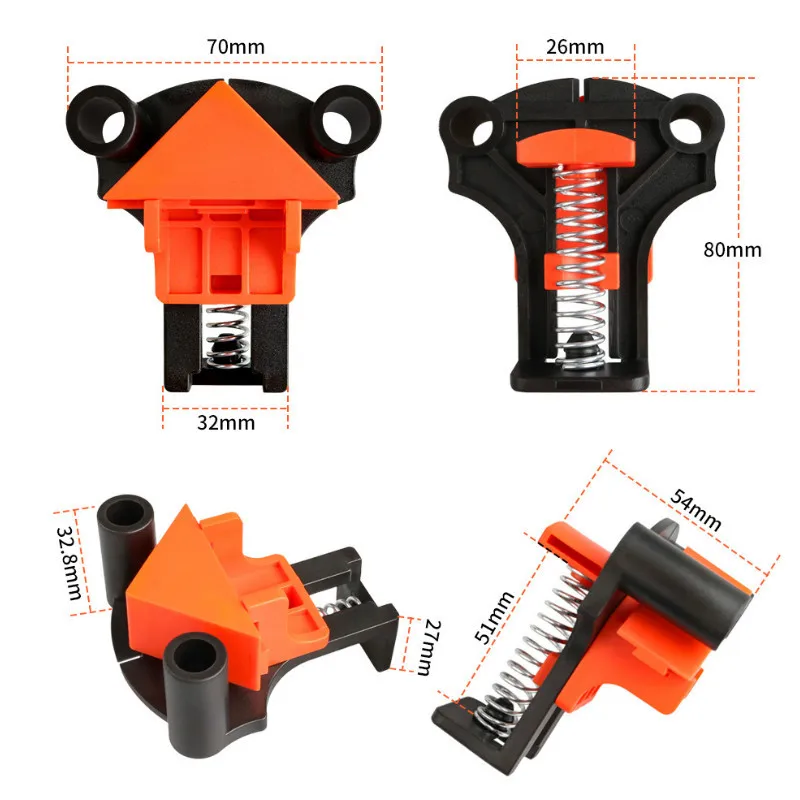 90 Graden Haakse Clamp Bevestiging Clips Fotolijst Hoek Klem Houtbewerking Hand Tool Positionering Armatuur Thuis Diy Tool