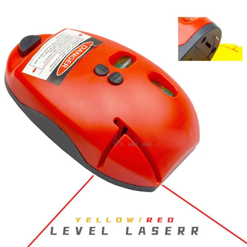 Imagem -04 - Mini Nível Vertical Portátil Laser Espírito Nível Reto 90 Graus em Forma de Rato de Plástico Auto-nivelamento Faça Você Mesmo Ferramenta de Medição
